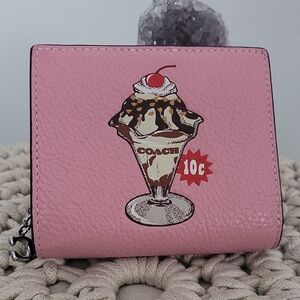 Coach Pink Icream Sundae Bifold Wallet